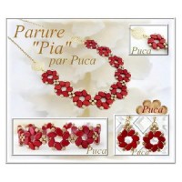 Freie Anleitung par Puca® Perlen - ½ Halskette + Ohrringe Pia